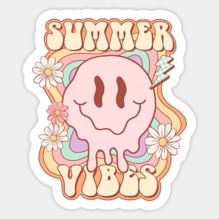 "Summer Vibes" Melting Face Sticker